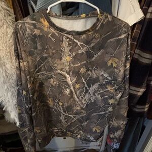 Brown and Green Fitted Camouflage lightweight Sweatshirt